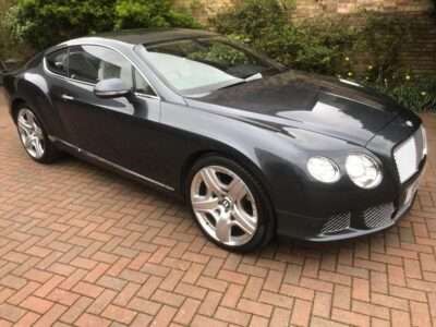 BENTLEY CONTINENTAL GT MDS AUTO ENGINE SIZE 6.0 Litres FUEL PETROL/ALCOHOL BODY 2 DOOR COUPE TRANSMISSION AUTOMATIC SEATS 4 COLOUR BLACK REG DATE 02/09/2011 25250 miles SPH 9F