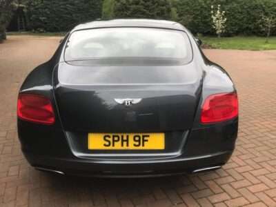 BENTLEY CONTINENTAL GT MDS AUTO ENGINE SIZE 6.0 Litres FUEL PETROL/ALCOHOL BODY 2 DOOR COUPE TRANSMISSION AUTOMATIC SEATS 4 COLOUR BLACK REG DATE 02/09/2011 25250 miles SPH 9F