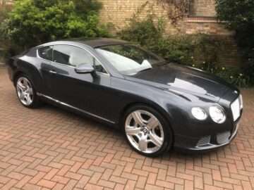 BENTLEY CONTINENTAL GT MDS AUTO ENGINE SIZE 6.0 Litres FUEL PETROL/ALCOHOL BODY 2 DOOR COUPE TRANSMISSION AUTOMATIC SEATS 4 COLOUR BLACK REG DATE 02/09/2011 25250 miles SPH 9F