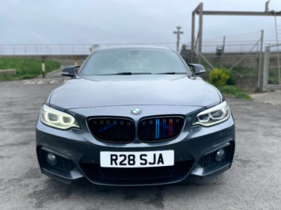 BMW 220D M SPORT 2 SERIES 2014  ENGINE SIZE 2.0 Litres FUEL DIESEL BODY 2 DOOR COUPE TRANSMISSION MANUAL SEATS 4 COLOUR GREY REG DATE 15/04/2014 95750 Miles R28 SJA