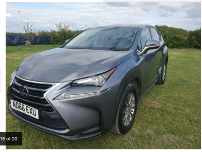 LEXUS MODEL NX 300H S 4X2 CVT ENGINE CC 2494 cc ENGINE SIZE 2.5 Litres FUEL PETROL/ELECTRIC BODY 5 DOOR ESTATE TRANSMISSION CVT SEATS 5 COLOUR GREY REG DATE 08/11/2016 99150 miles ND66 EXU