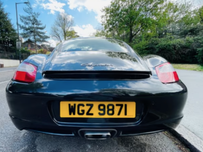 PORSCHE MODEL CAYMAN ENGINE CC 2687 cc ENGINE SIZE 2.7 Litres FUEL PETROL BODY 2 DOOR COUPE TRANSMISSION MANUAL SEATS 2 COLOUR BLACK REG DATE 31/01/2009 26950 Miles WGZ 9871