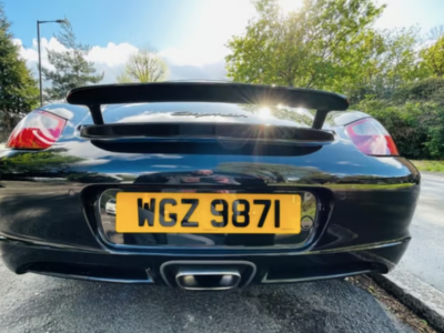 PORSCHE MODEL CAYMAN ENGINE CC 2687 cc ENGINE SIZE 2.7 Litres FUEL PETROL BODY 2 DOOR COUPE TRANSMISSION MANUAL SEATS 2 COLOUR BLACK REG DATE 31/01/2009 26950 Miles WGZ 9871