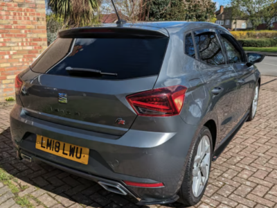 SEAT MODEL IBIZA FR TSI EVO ENGINE CC 1498 cc ENGINE SIZE1.5 Litres FUEL PETROL BODY 5 DOOR HATCH BACK TRANSMISSION MANUAL SEATS 5 COLOUR GREY REG DATE 25/04/2018  49,000 LM18 LWU