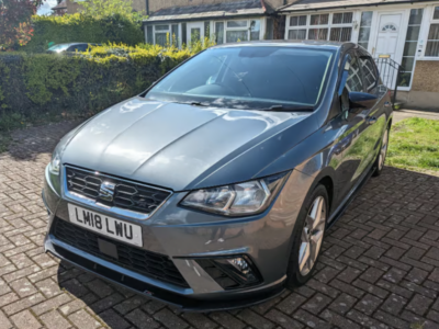 SEAT MODEL IBIZA FR TSI EVO ENGINE CC 1498 cc ENGINE SIZE1.5 Litres FUEL PETROL BODY 5 DOOR HATCH BACK TRANSMISSION MANUAL SEATS 5 COLOUR GREY REG DATE 25/04/2018  49,000 LM18 LWU