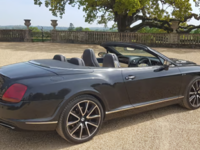 BENTLEY MODEL CONTINENTAL GTC AUTO ENGINE CC 5998 cc ENGINE SIZE 6.0 Litres FUEL PETROL BODY 2 DOOR CONVERTIBLE TRANSMISSION AUTOMATIC SEATS 4 COLOUR BLACK REG DATE 01/09/2007 82,00 miles K25 CMR