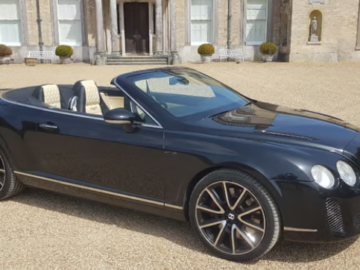 BENTLEY MODEL CONTINENTAL GTC AUTO ENGINE CC 5998 cc ENGINE SIZE 6.0 Litres FUEL PETROL BODY 2 DOOR CONVERTIBLE TRANSMISSION AUTOMATIC SEATS 4 COLOUR BLACK REG DATE 01/09/2007 82,00 miles K25 CMR