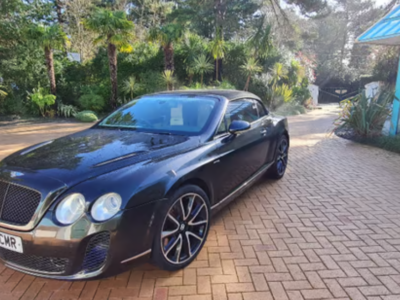 BENTLEY MODEL CONTINENTAL GTC AUTO ENGINE CC 5998 cc ENGINE SIZE 6.0 Litres FUEL PETROL BODY 2 DOOR CONVERTIBLE TRANSMISSION AUTOMATIC SEATS 4 COLOUR BLACK REG DATE 01/09/2007 82,00 miles K25 CMR