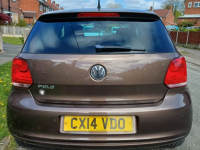 VOLKSWAGEN POLO MATCH EDITION ENGINE SIZE 1.2 Litres FUEL PETROL BODY 5 DOOR HATCHBACK TRANSMISSION MANUAL SEATS 5 COLOUR BROWN REG DATE 24/06/2014 90270 Miles CX14 VDO