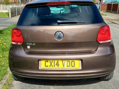 VOLKSWAGEN POLO MATCH EDITION ENGINE SIZE 1.2 Litres FUEL PETROL BODY 5 DOOR HATCHBACK TRANSMISSION MANUAL SEATS 5 COLOUR BROWN REG DATE 24/06/2014 90270 Miles CX14 VDO