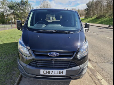 FORD TRANSIT CUSTOM 310 TDCI  ENGINE SIZE 2.0 Litres FUEL DIESEL BODY VAN – SIDE WINDOWS TRANSMISSION MANUAL SEATS 9 COLOUR BLACK REG DATE 13/02/2018 12200 Miles CH17 LUH