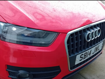 AUDI Q3 SE TFSI ENGINE SIZE 1.4 Litres FUEL PETROL BODY 5 DOOR ESTATE TRANSMISSION MANUAL SEATS5 COLOUR RED REG DATE 22/05/2014 74320 Miles SB14 JWL