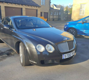 BENTLEY CONTINENTAL GT AUTO ENGINE SIZE 6.0 Litres FUEL PETROL BODY 2 DOOR COUPE TRANSMISSION AUTOMATIC SEATS 4 COLOUR BLACK REG DATE 21/09/2004 81,000 Miles ST02 TRY