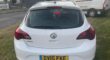 VAUXHALL MODEL ASTRA SRI  ENGINE SIZE 1.4 Litres FUEL PETROL BODY 5 DOOR HATCHBACK TRANSMISSION MANUAL SEATS 5 COLOUR WHITE REG DATE 31/03/2015 Mileage: 37400