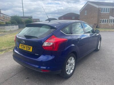 FORD MODEL FOCUS TITANIUM NAVIGATOR TURBO ENGINE SIZE 1.0 Litres FUEL PETROL BODY 5 DOOR HATCHBACK TRANSMISSION MANUAL SEATS 5 COLOUR BLUE REG DATE 23/10/2014 Mileage: 73500