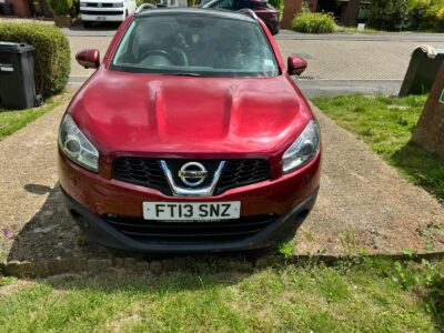 NISSAN QASHQAI TEKNA CVT Engine Size 2.0 Litres Fuel PETROL Body 5 DOOR HATCHBACK Transmission CVT Seats 5 Colour RED Reg Date 18/05/2013 Mileage 137400 Reg FT13SNZ