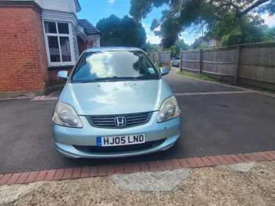 HONDA CIVIC VTEC EXECUTIVE Engine Size 1.6 Litres Fuel PETROL Body 5 DOOR HATCHBACK Transmission MANUAL Seats 5 Colour SILVER Reg Date 04/03/2005 Mileage: 144000 Reg HJ05LND