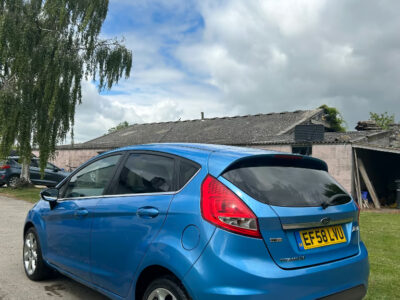 FORD FIESTA TITANIUM 90 TDCI Engine Size 1.6 Litres Fuel DIESEL Body 5 DOOR HATCHBACK Transmission MANUAL Seats 5 Colour BLUE Reg Date 13/02/2009 Mileage: 102000 Reg EF58LVU