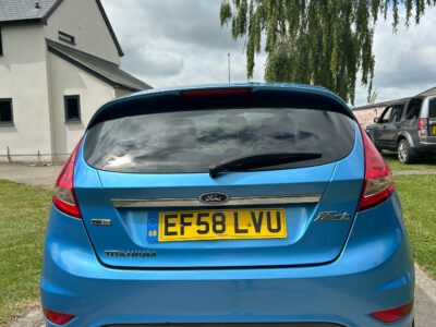 FORD FIESTA TITANIUM 90 TDCI Engine Size 1.6 Litres Fuel DIESEL Body 5 DOOR HATCHBACK Transmission MANUAL Seats 5 Colour BLUE Reg Date 13/02/2009 Mileage: 102000 Reg EF58LVU