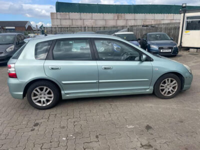 HONDA CIVIC VTEC EXECUTIVE Engine Size 1.6 Litres Fuel PETROL Body 5 DOOR HATCHBACK Transmission MANUAL Seats 5 Colour SILVER Reg Date 04/03/2005 Mileage: 144000 Reg HJ05LND