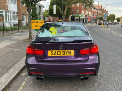 BMW 320I M SPORT AUTO Engine Size 2.0 Litres Fuel PETROL Body 4 DOOR SALOON Transmission AUTOMATIC Seats 5 Colour PURPLE Reg Date 31/03/2013 Mileage: 83000 Reg SA13BYM