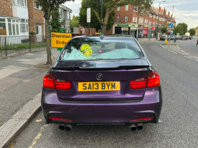 BMW 320I M SPORT AUTO Engine Size 2.0 Litres Fuel PETROL Body 4 DOOR SALOON Transmission AUTOMATIC Seats 5 Colour PURPLE Reg Date 31/03/2013 Mileage: 83000 Reg SA13BYM