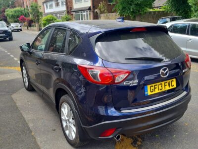 MAZDA MODEL CX-5 SPORT NAV D 4X4 ENGINE SIZE 2.2 Litres FUEL DIESEL BODY 5 DOOR ESTATE TRANSMISSION MANUAL SEATS 5 COLOUR BLUE REG DATE 03/06/2013 Mileage: 102104