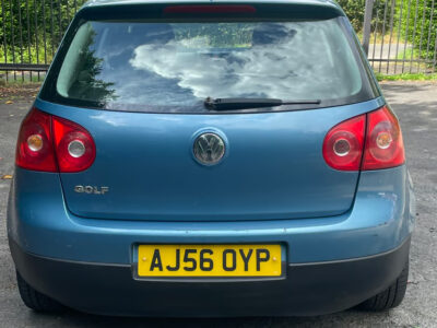 VOLKSWAGEN GOLF S Engine Size 1.4 Litres Fuel PETROL Body 5 DOOR HATCHBACK Transmission MANUAL Seats 5 Colour BLUE Reg Date 04/12/2006 Mileage: 86000 Reg AJ56 OYP