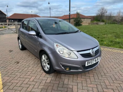 VAUXHALL CORSA DESIGN AUTO Engine Size 1.4 Litres Fuel PETROL Body 5 DOOR HATCHBACK Transmission AUTOMATIC Seats 5 Colour SILVER Reg Date 05/03/2007 Mileage 134000 Reg BV07WJK