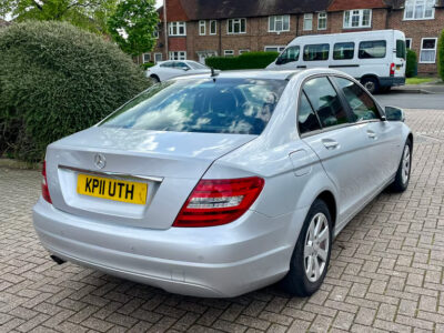 MERCEDES-BENZ C180 SE BLUEEFFICIENCY AUTO Engine Size 1.8 Litres Fuel PETROL Body 4 DOOR SALOON Transmission AUTOMATIC Seats 5 Colour SILVER Reg Date 27/06/2011 Mileage: 51000 Reg KP11UTH